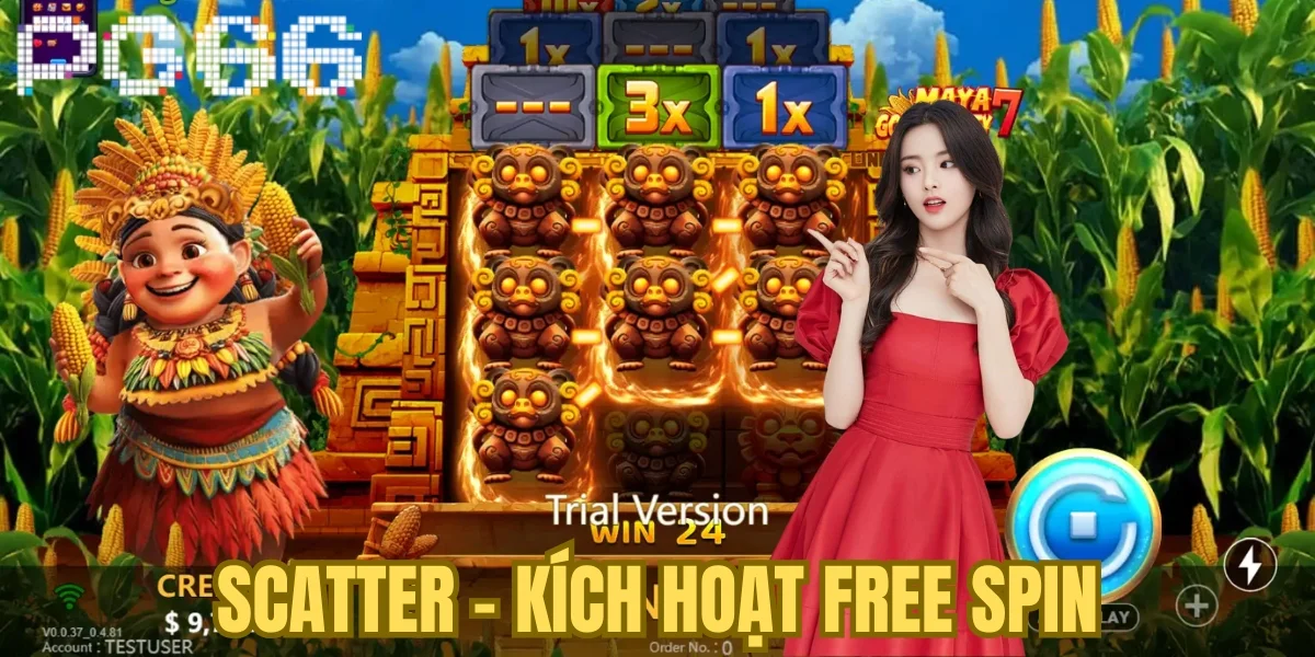 Scatter - Kích hoạt free spin